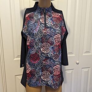 PING Zip Mock Golf Polo Shirt, Womens Size 4 ,  3/4 Sleeves, NEW, .